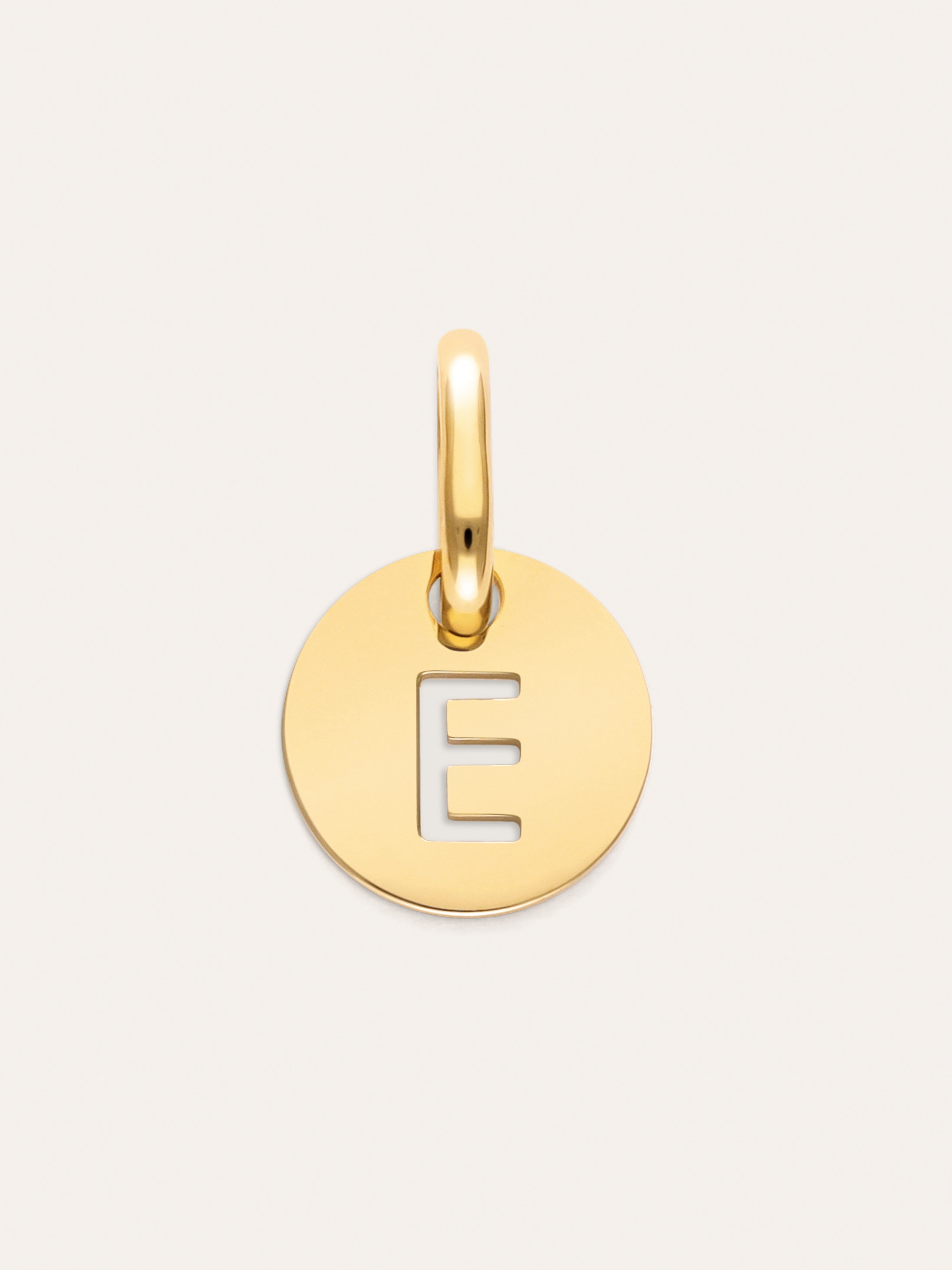 Mini Medallion Letter Acero Baño Oro