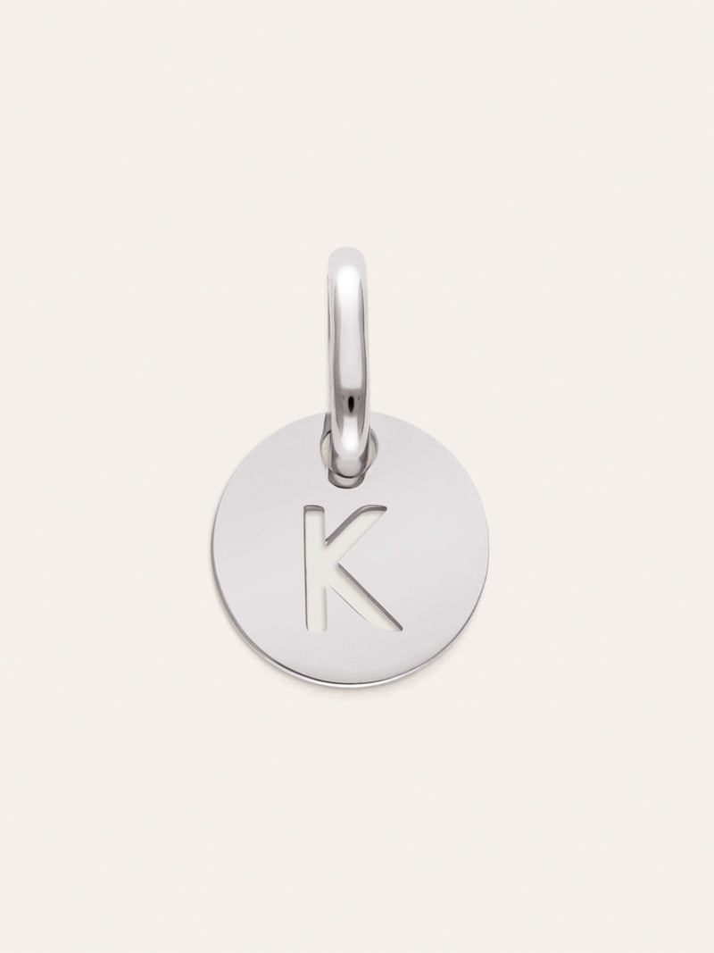 Mini Medallion Letter Acero