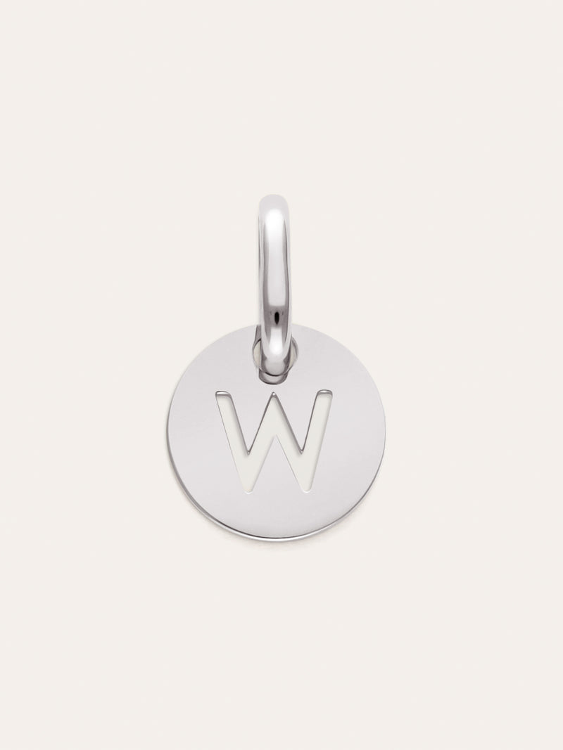Mini Medallion Letter Acero