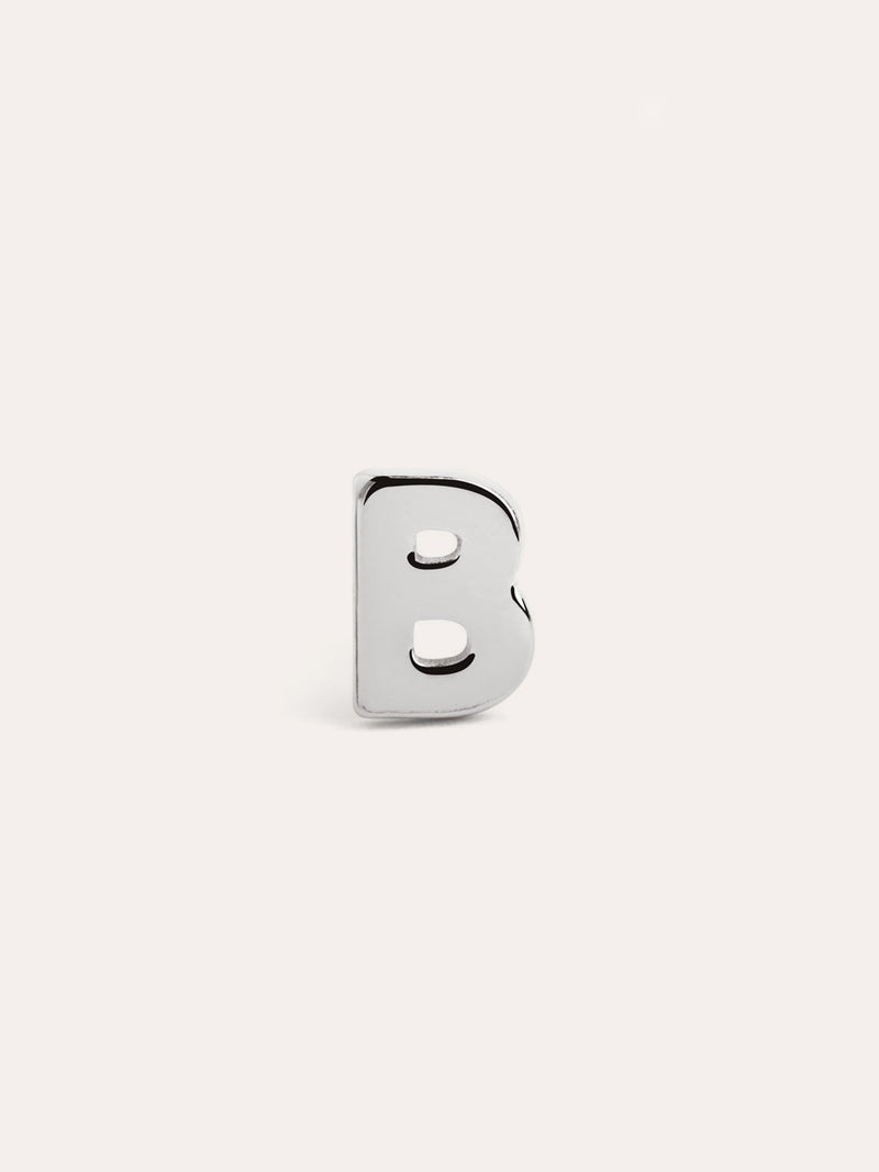 Pendiente Suelto Letter Plata