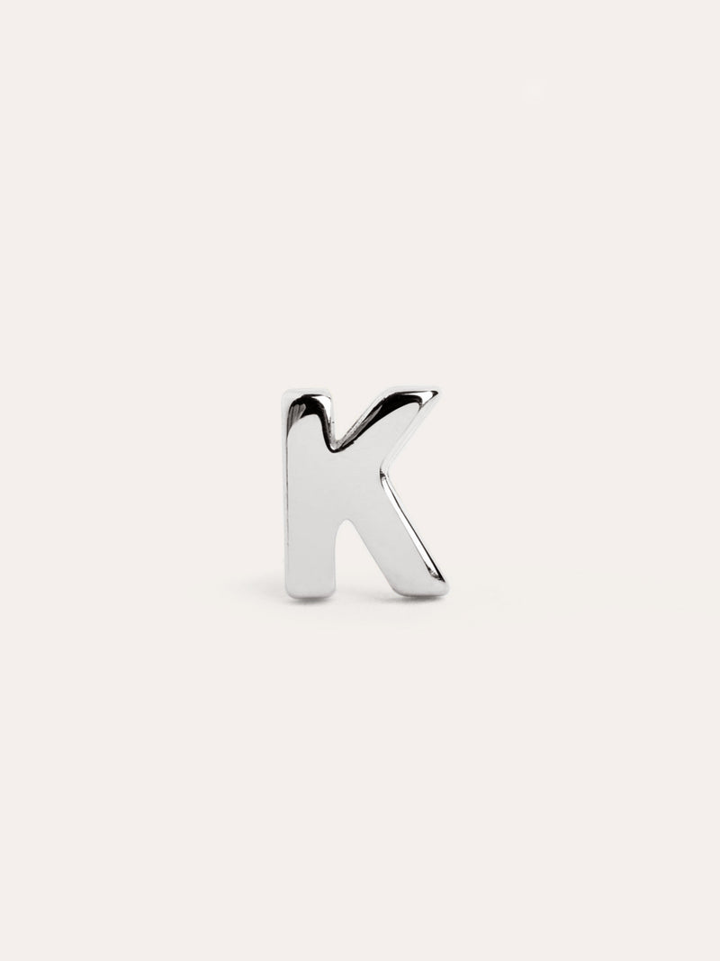 Pendiente Suelto Letter Plata