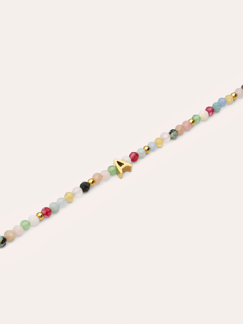 Pulsera Personalizada Letter Altea Color Acero Baño Oro