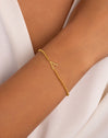 Single Letter armband van staal met gouden plating - vista 6