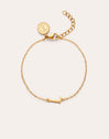 Single Letter armband van staal met gouden plating - vista 8