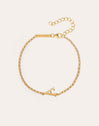 Single Letter Gold Bracelet 