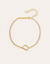 Single Letter Gold Bracelet 