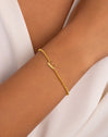 Single Letter Gold Bracelet 