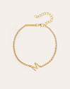 Single Letter Gold Bracelet 