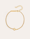 Single Letter Gold Bracelet 