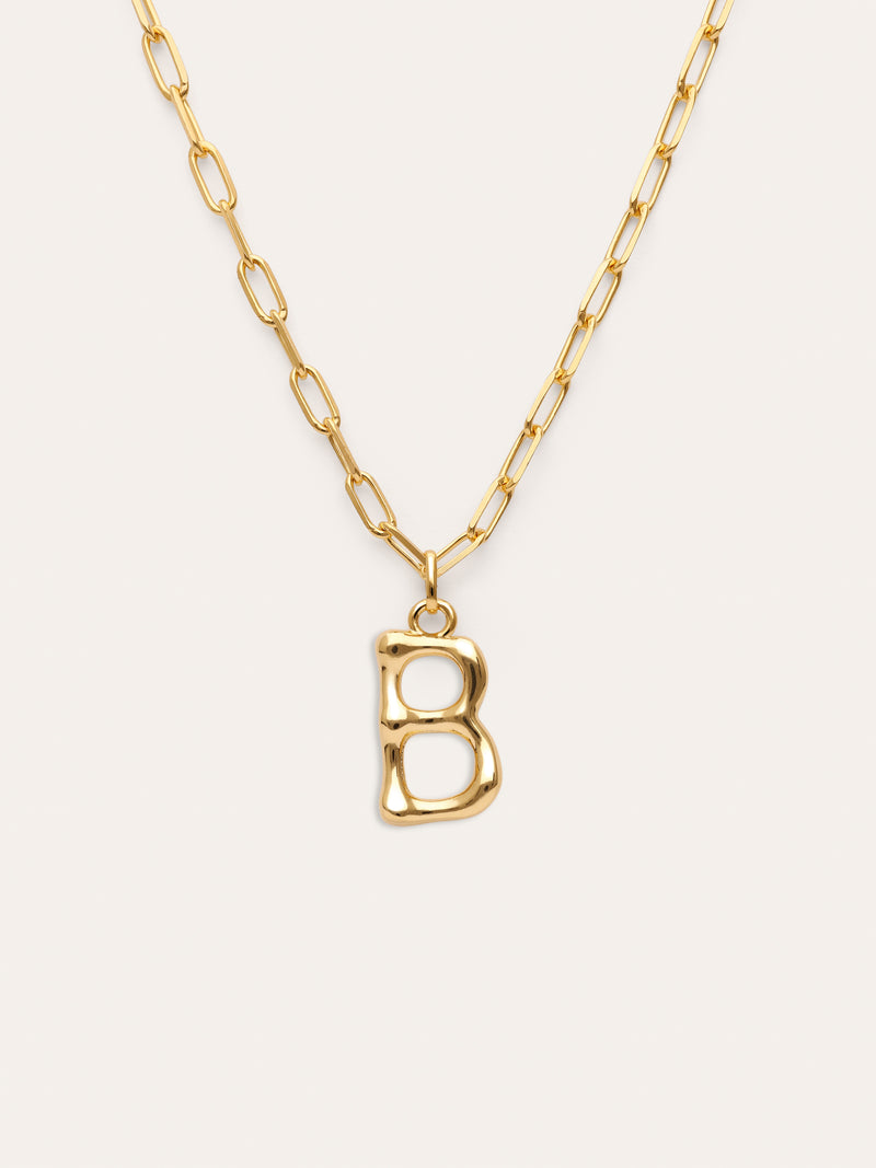 Collar Personalizado Chic Letter XL Acero Baño Oro