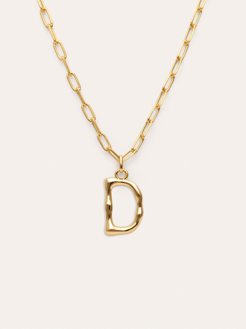 Collar Personalizado Chic Letter XL Acero Baño Oro