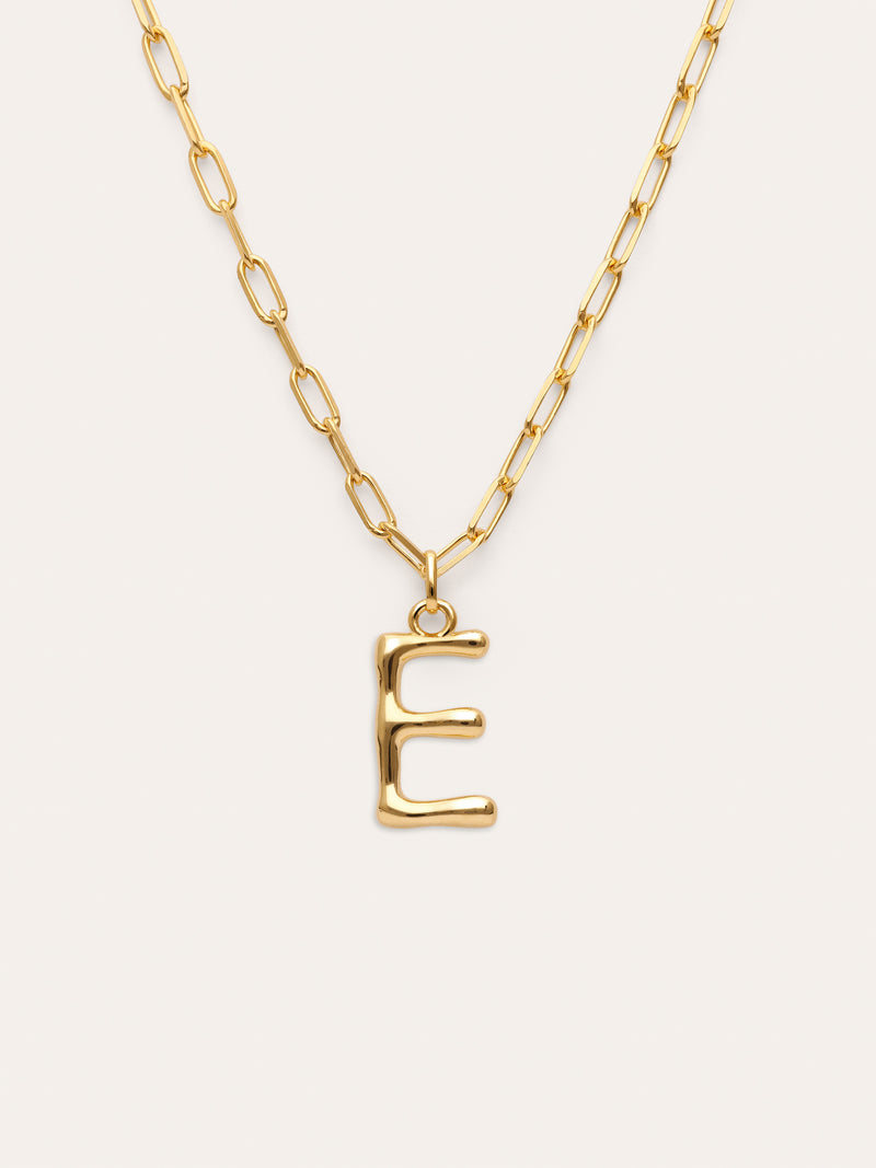 Collar Personalizado Chic Letter XL Acero Baño Oro