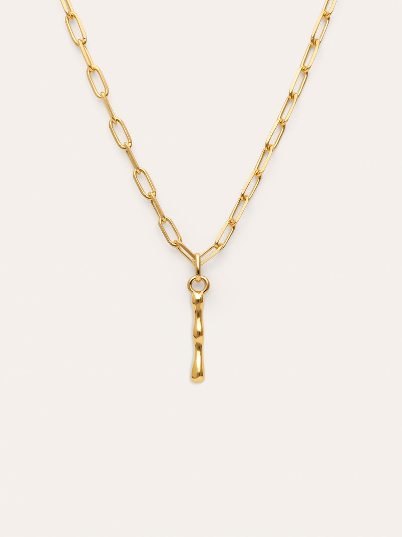 Collar Personalizado Chic Letter XL Acero Baño Oro