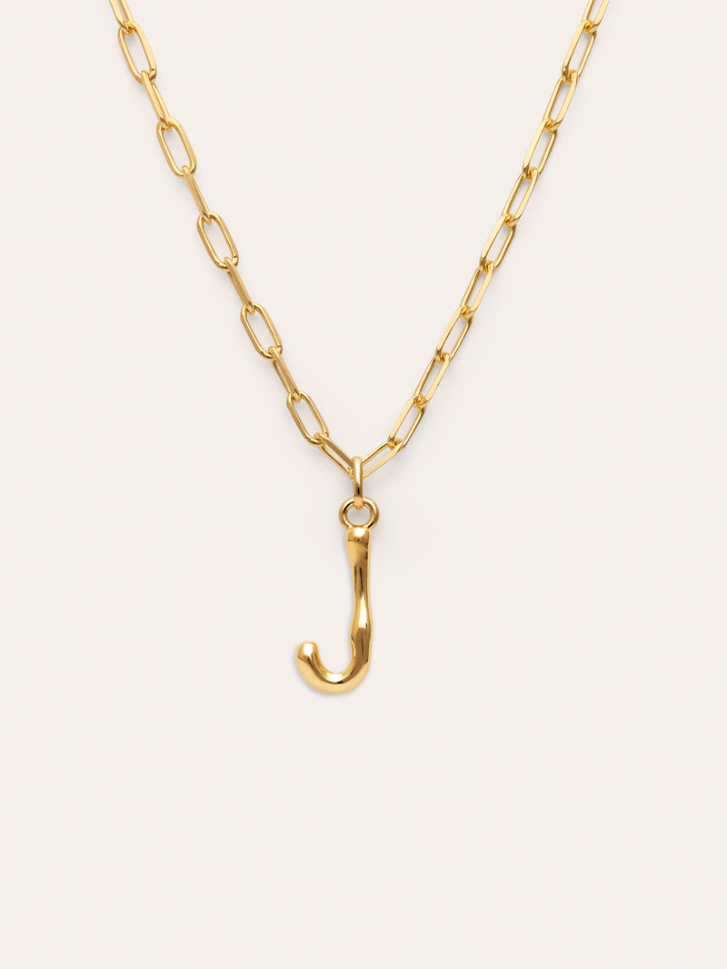 Collar Personalizado Chic Letter XL Acero Baño Oro