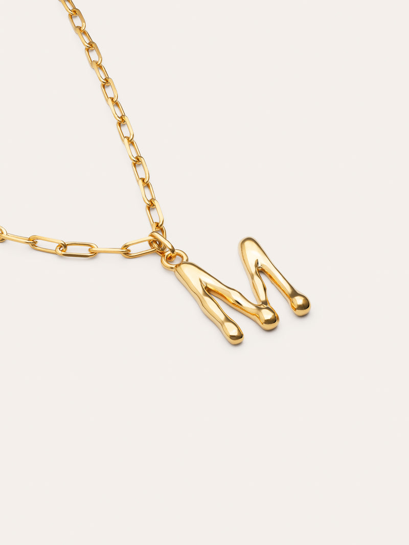Letter XL Charm vergoldet