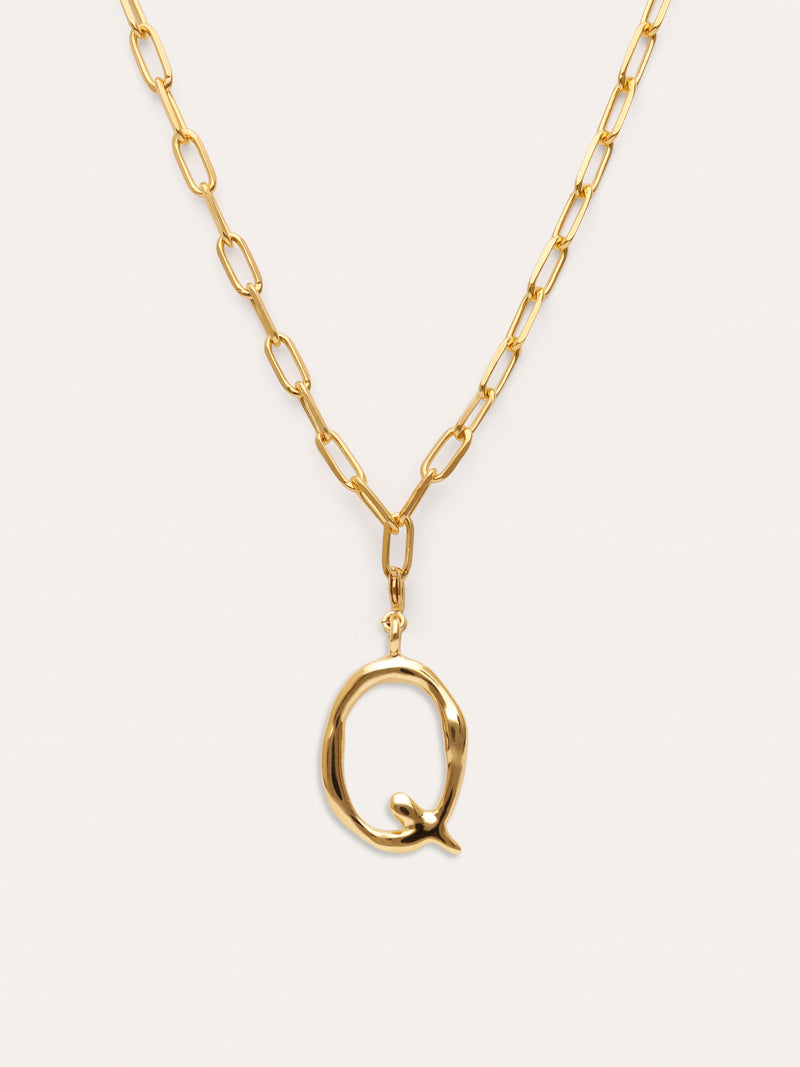 Collar Personalizado Chic Letter XL Acero Baño Oro