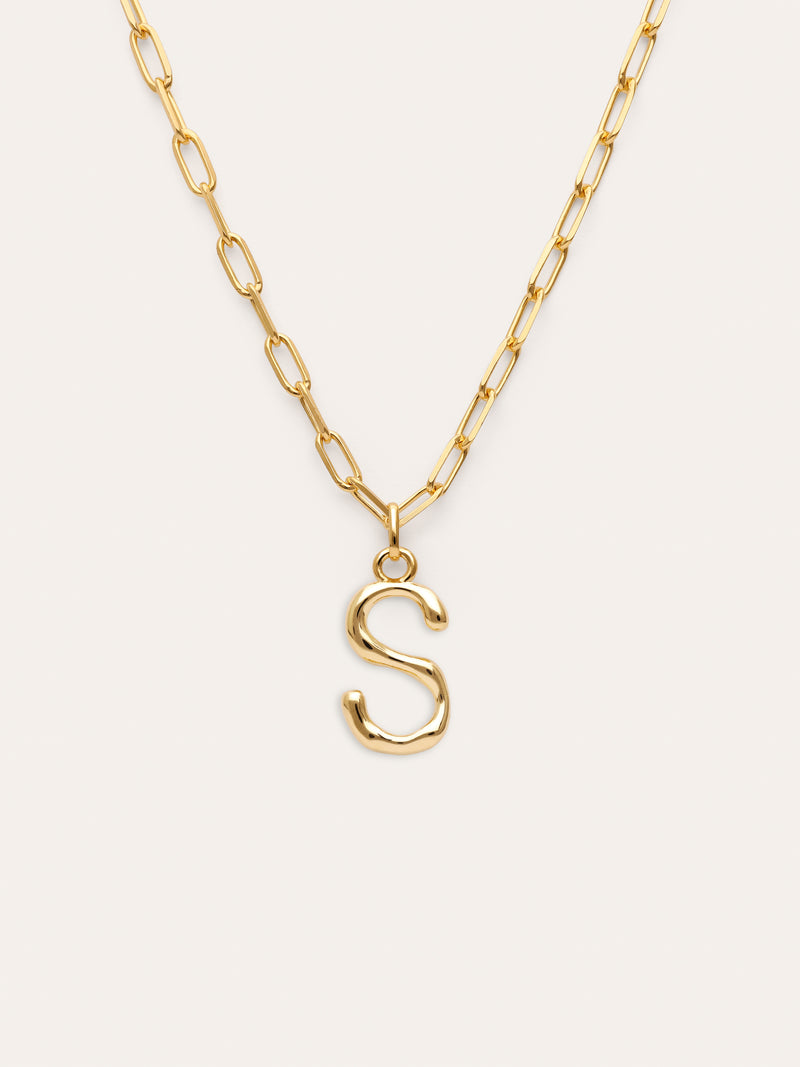 Collar Personalizado Chic Letter XL Acero Baño Oro