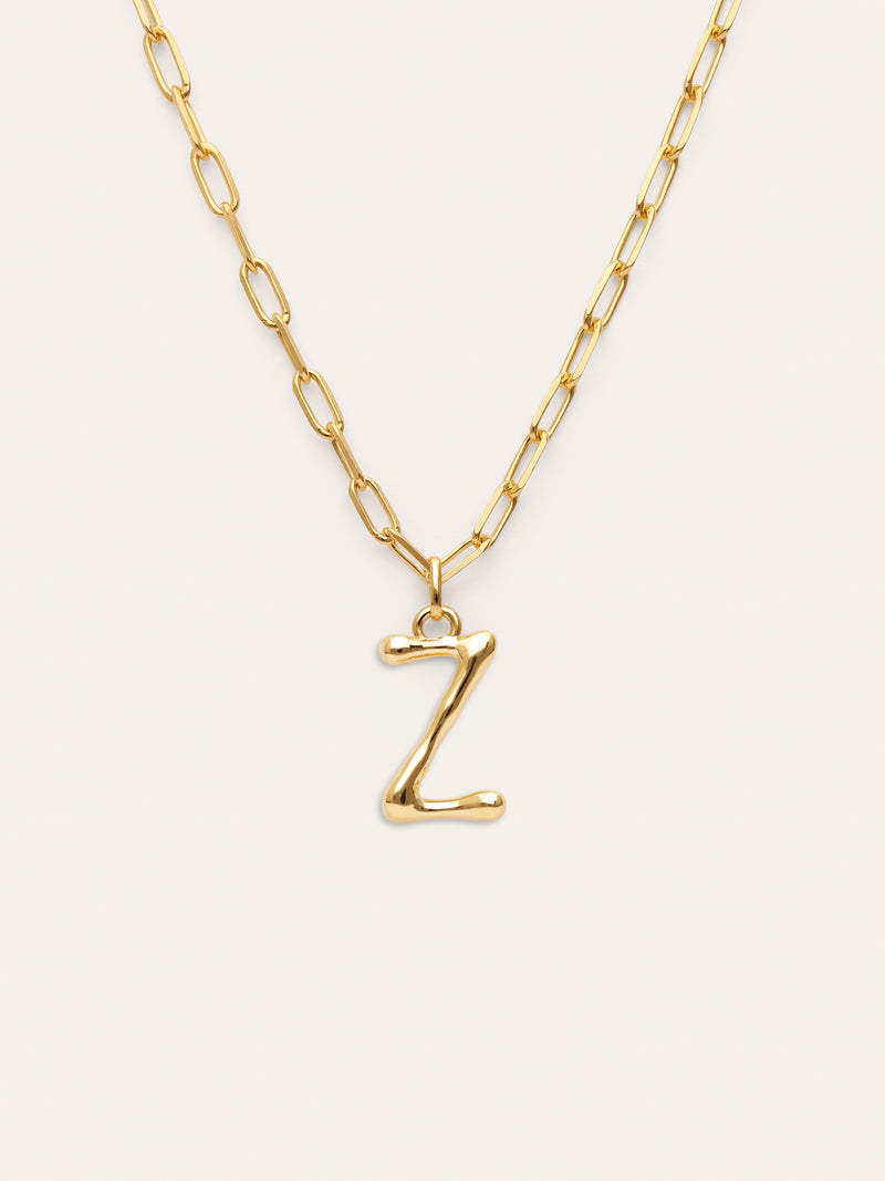 Collar Personalizado Chic Letter XL Acero Baño Oro