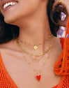 Collar Personalizado Colors Enamel Letter Baño Oro