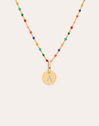 Collana Personalizzata Colors Enamel Letter Placcata in Oro