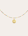 Collar Personalizado Colors Enamel Letter Baño Oro