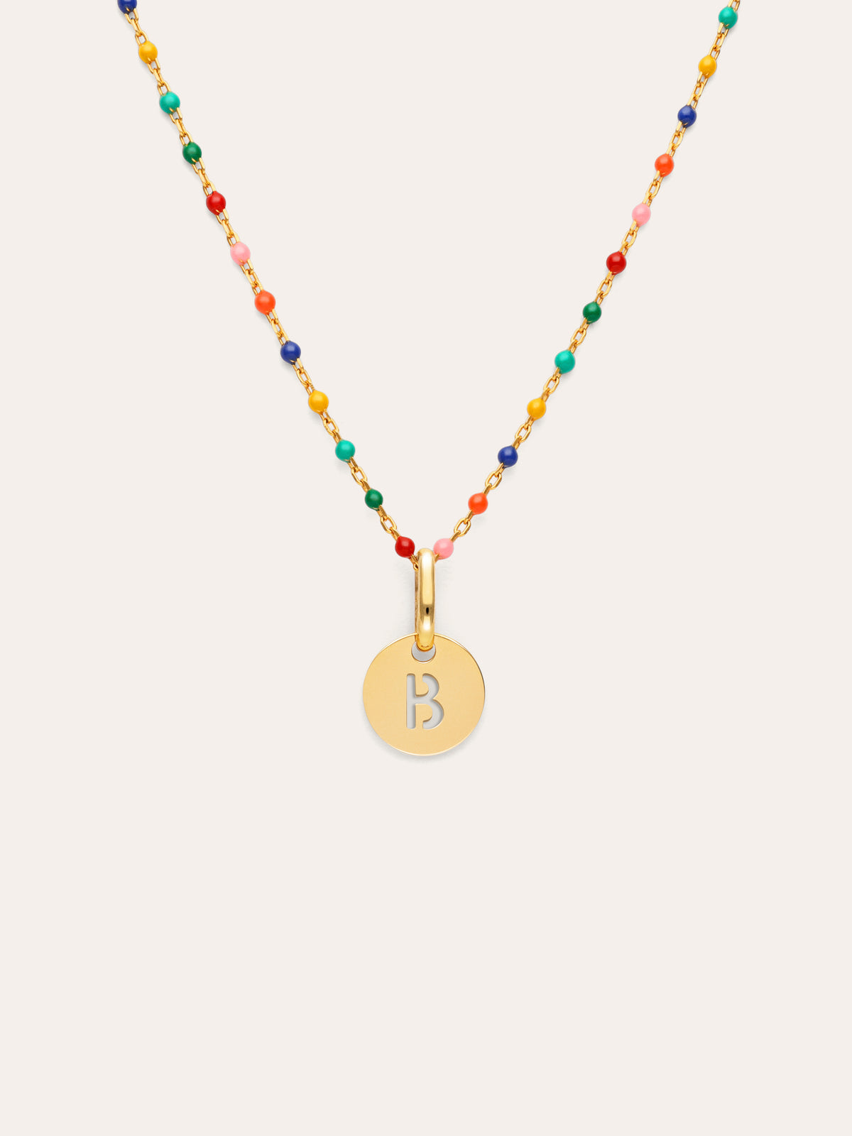 Collana Personalizzata Colors Enamel Letter Placcata in Oro