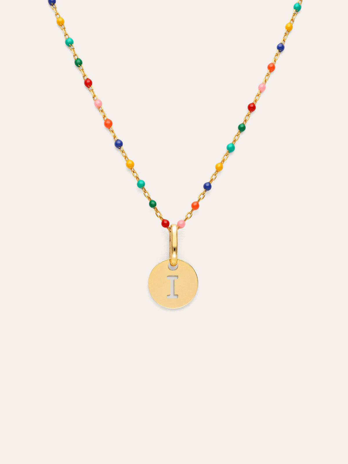 Collana Personalizzata Colors Enamel Letter Placcata in Oro