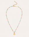Collana Personalizzata Colors Enamel Letter Placcata in Oro - vista 31
