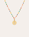 Collana Personalizzata Colors Enamel Letter Placcata in Oro - vista 19