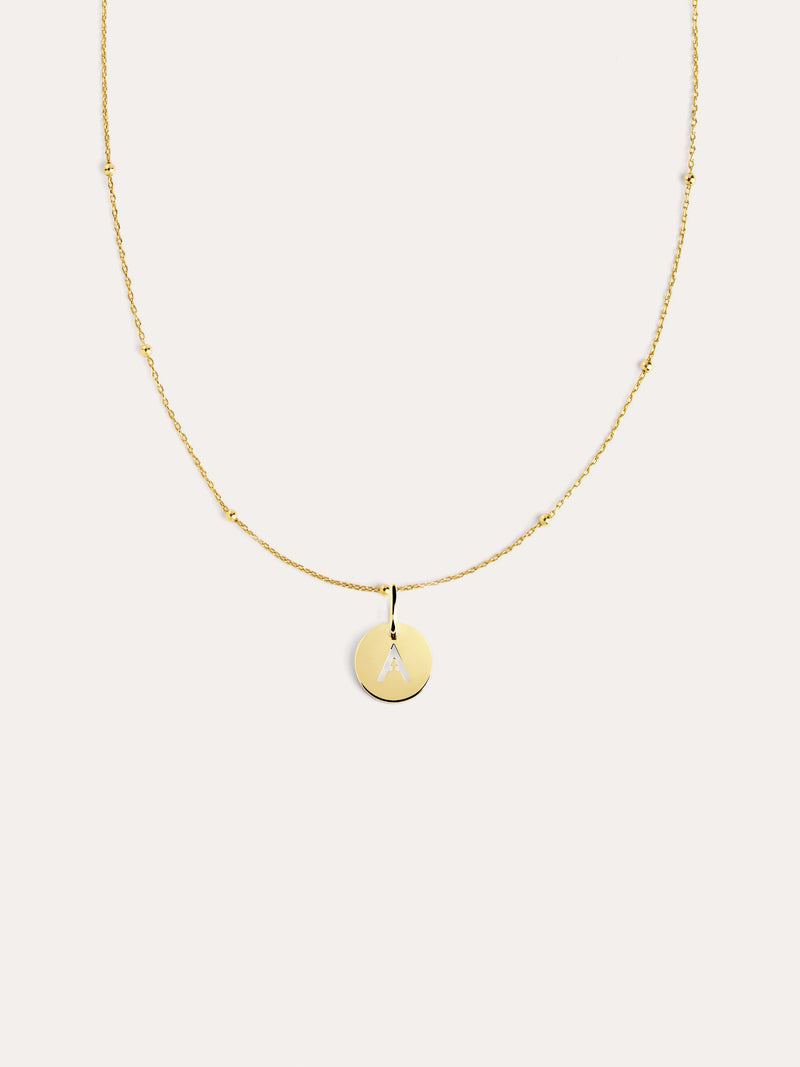 Collar Personalizado Mini Medallion Baño Oro