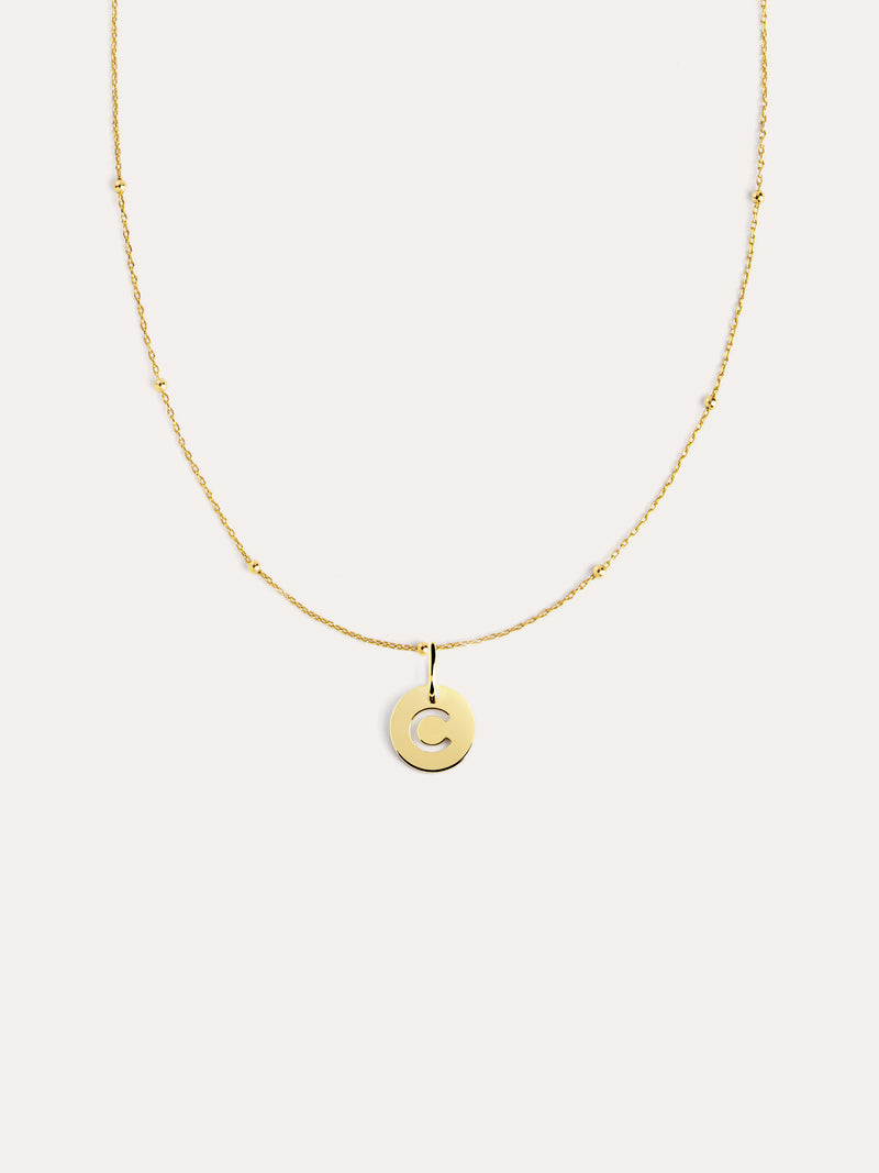 Collar Personalizado Mini Medallion Baño Oro