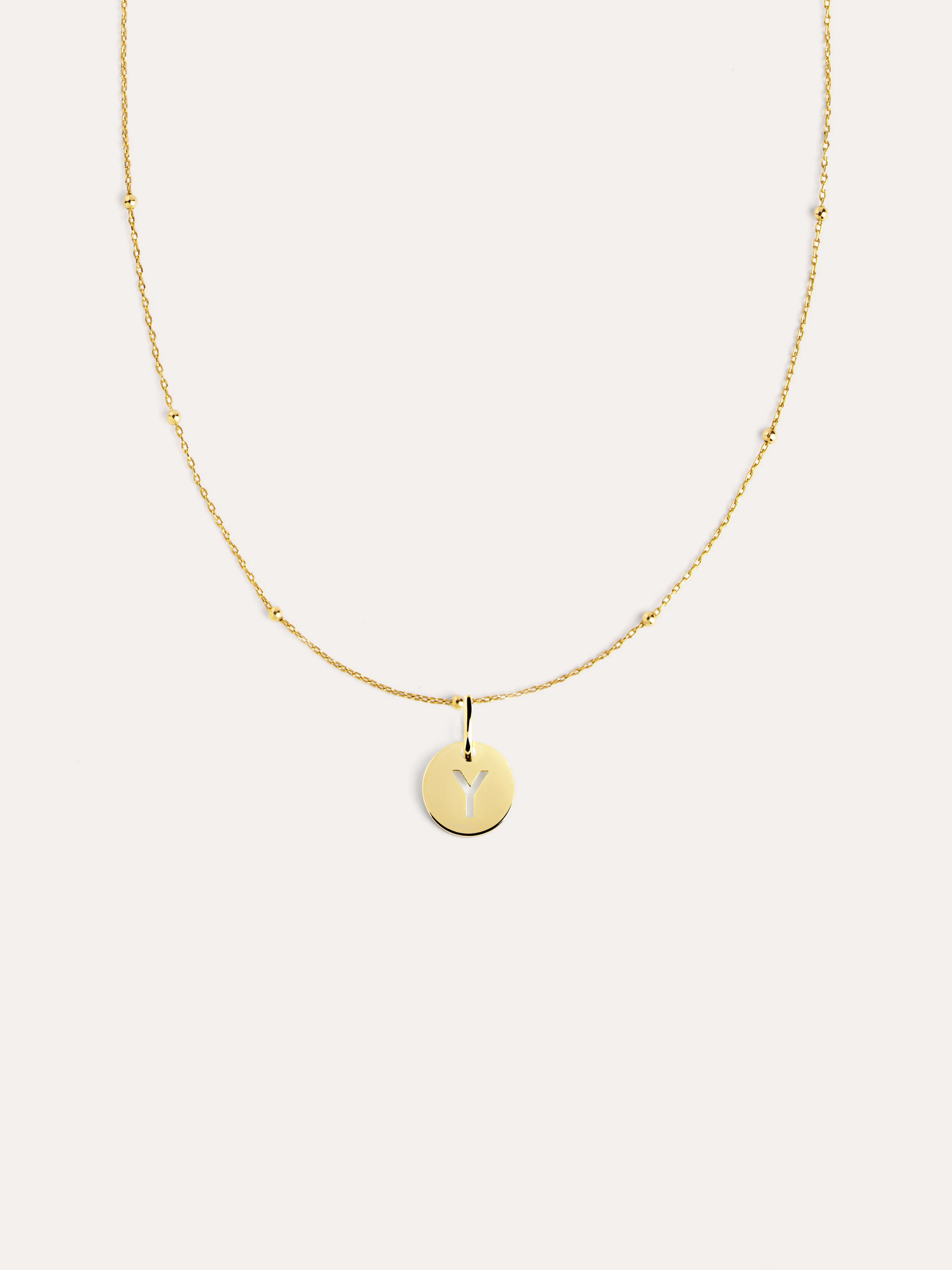 Collar Personalizado Mini Medallion Baño Oro