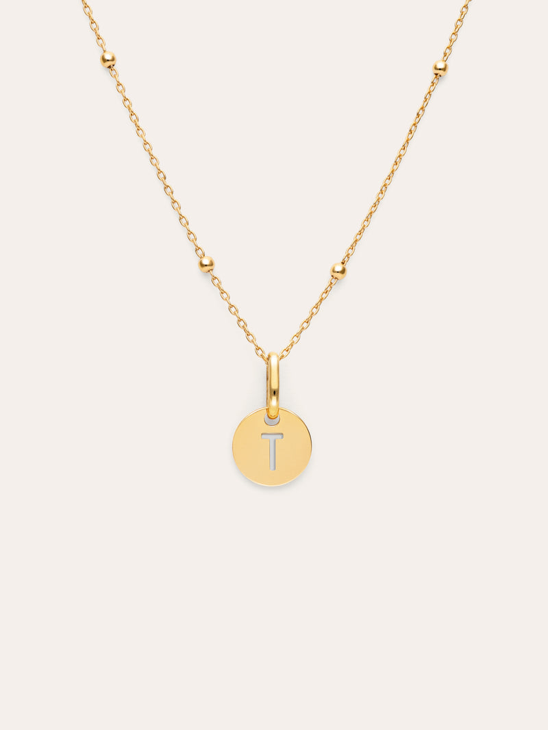 Collar Personalizado Mini Medallion Baño Oro