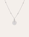 Personalized Mini Medallion Necklace - puesto en modelo