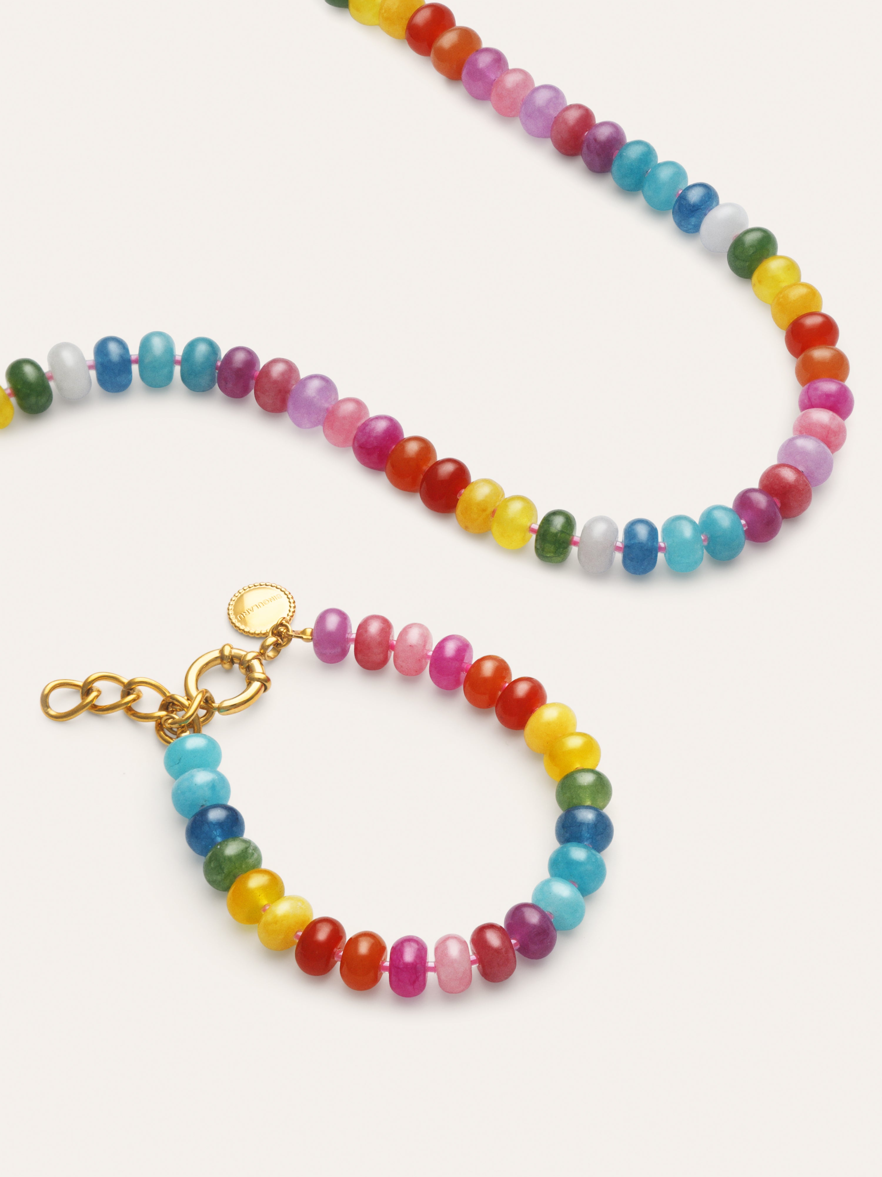 Pack Regalo Collar y Pulsera Bloom Acero Baño Oro