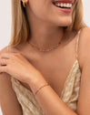 Pack Regalo Collar y Pulsera Crystal Summer Acero Baño Oro