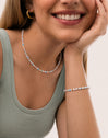 Cadeaupakket Armband en Ketting Nacary Colors Staal met goudlaagje - puesto en modelo