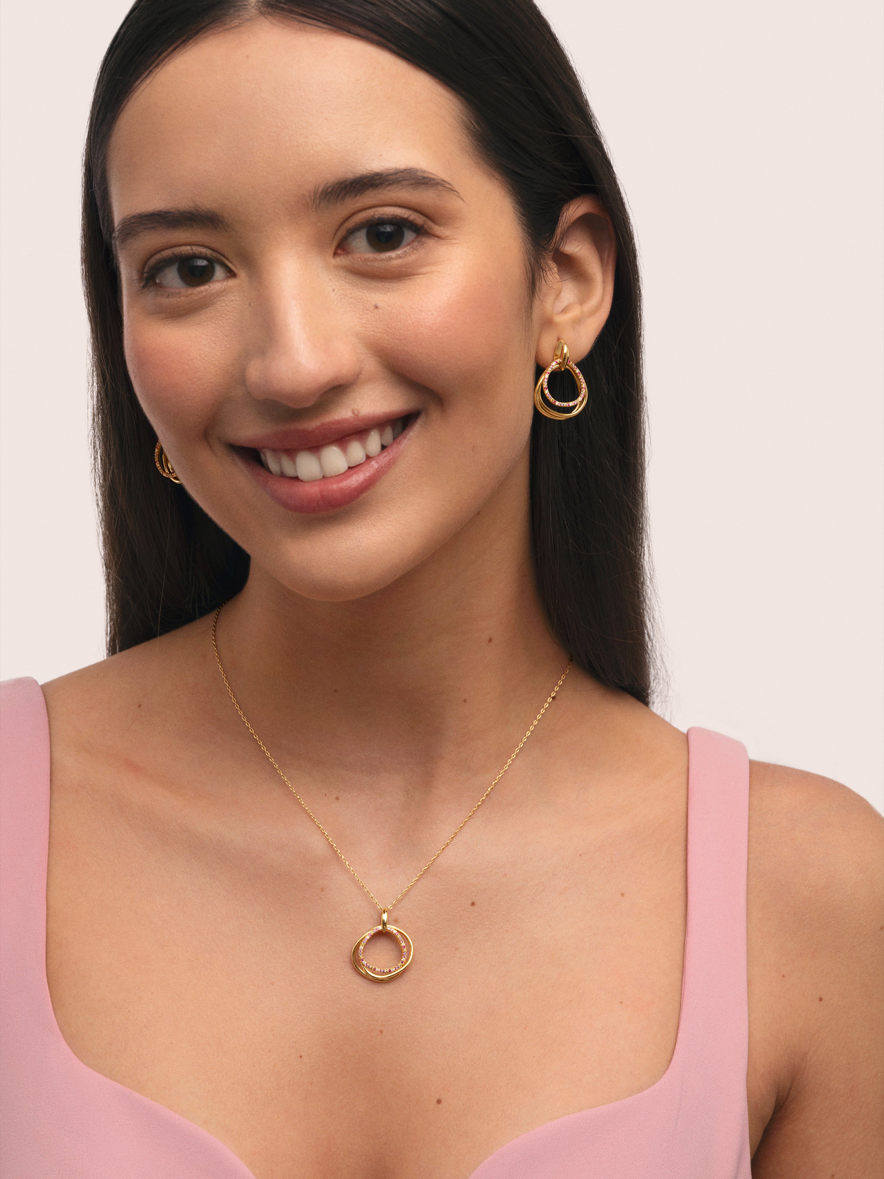 Pack Regalo Collar y Pendientes Oria Colors Baño Oro