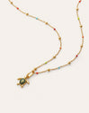 Pack Cadeau Collier Dots L Colors et Charm Tortue Plaqué Or