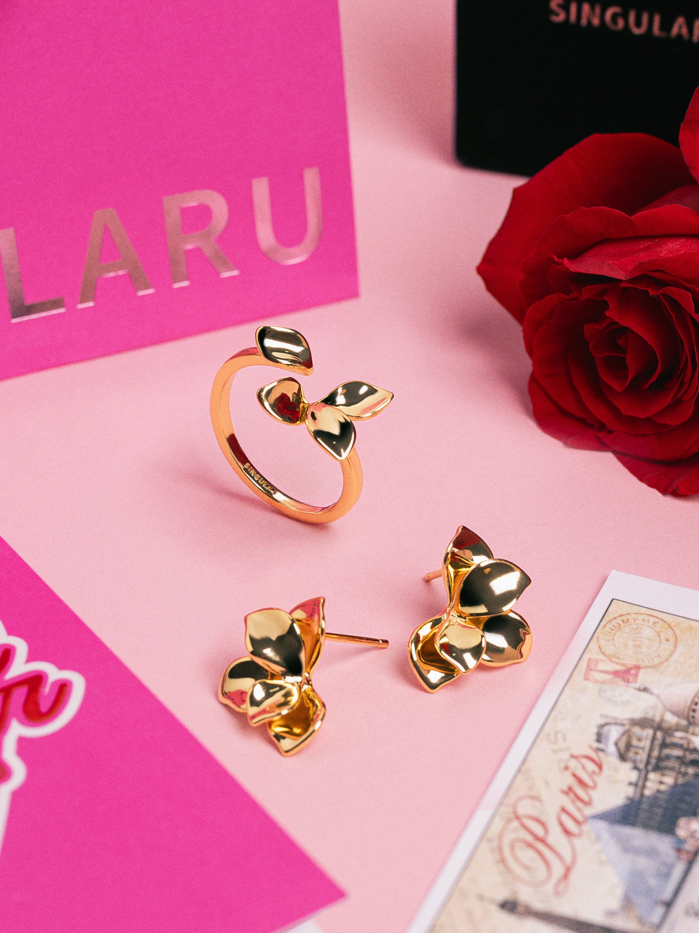 Pendientes Zinnia Baño Oro