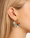 Pendientes Aro Carmen True Colors Acero Baño Oro