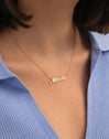 Collar Personalizado Carrie Plata Baño Oro