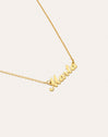 Collar Personalizado Carrie Plata Baño Oro