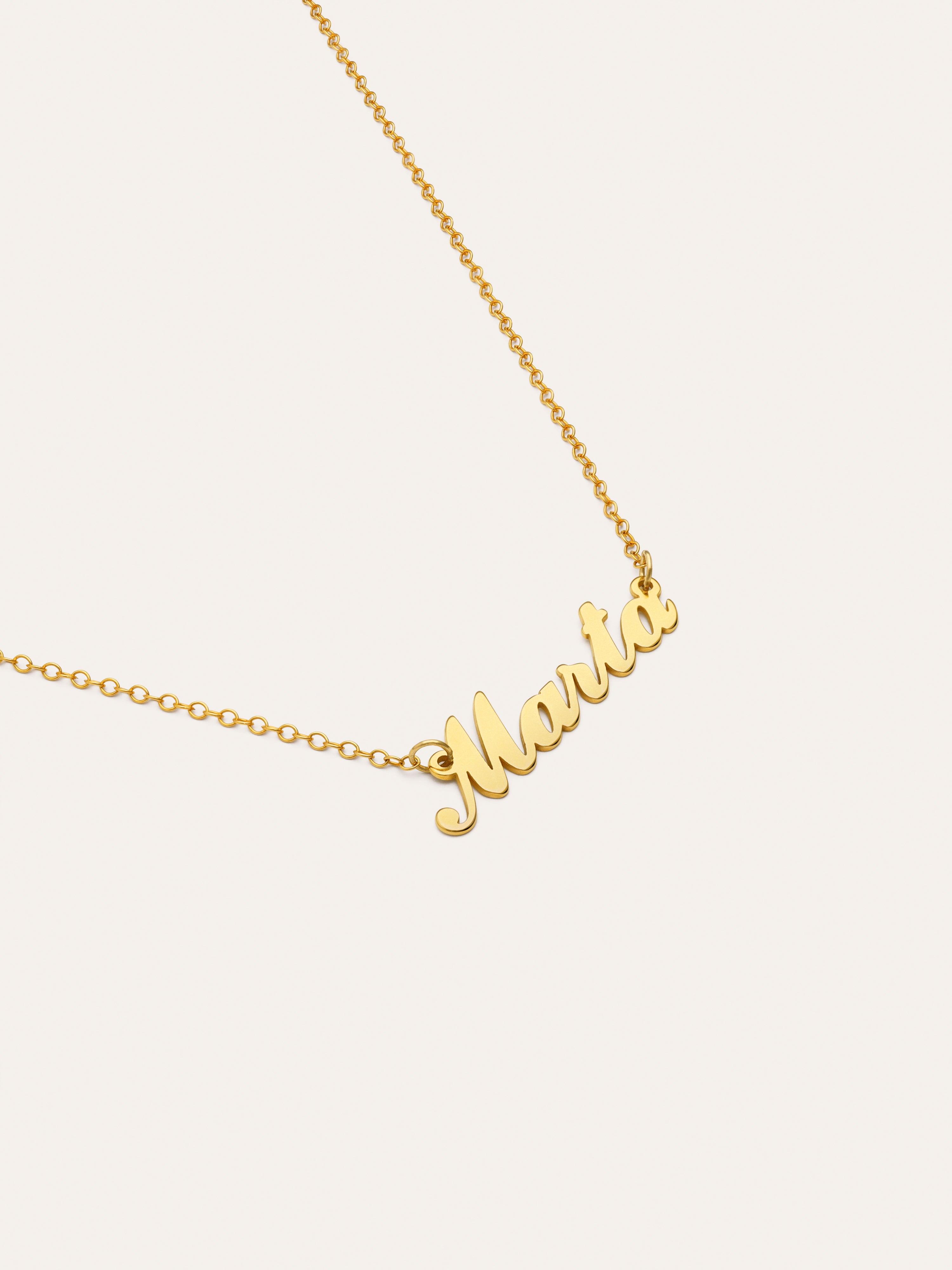 Collar Personalizado Carrie Plata Baño Oro