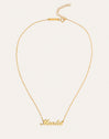 Collar Personalizado Carrie Plata Baño Oro