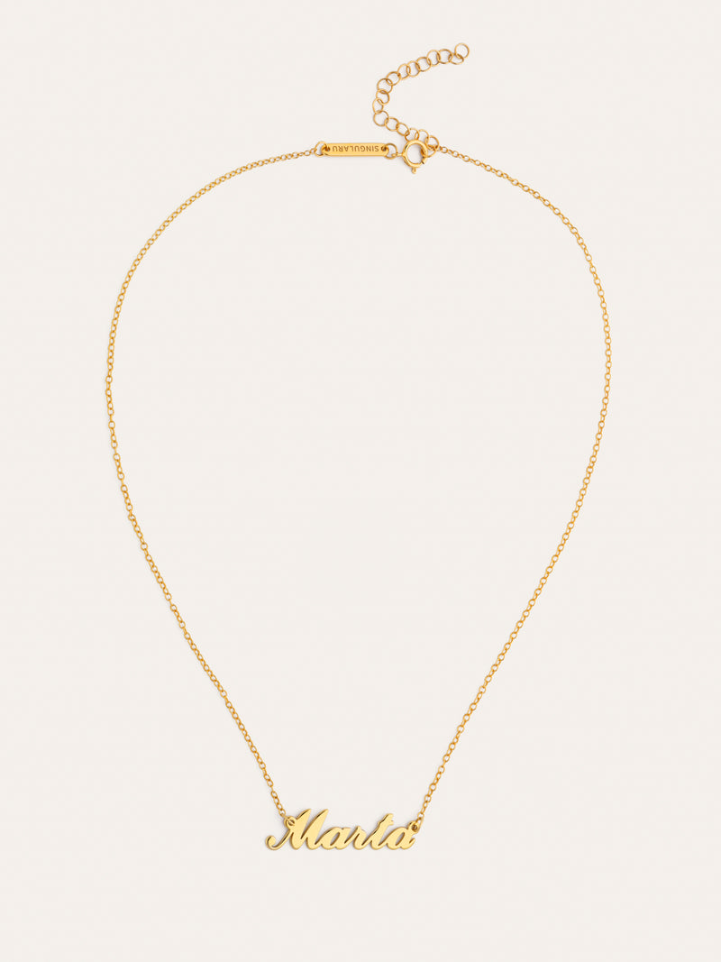Collar Personalizado Carrie Plata Baño Oro
