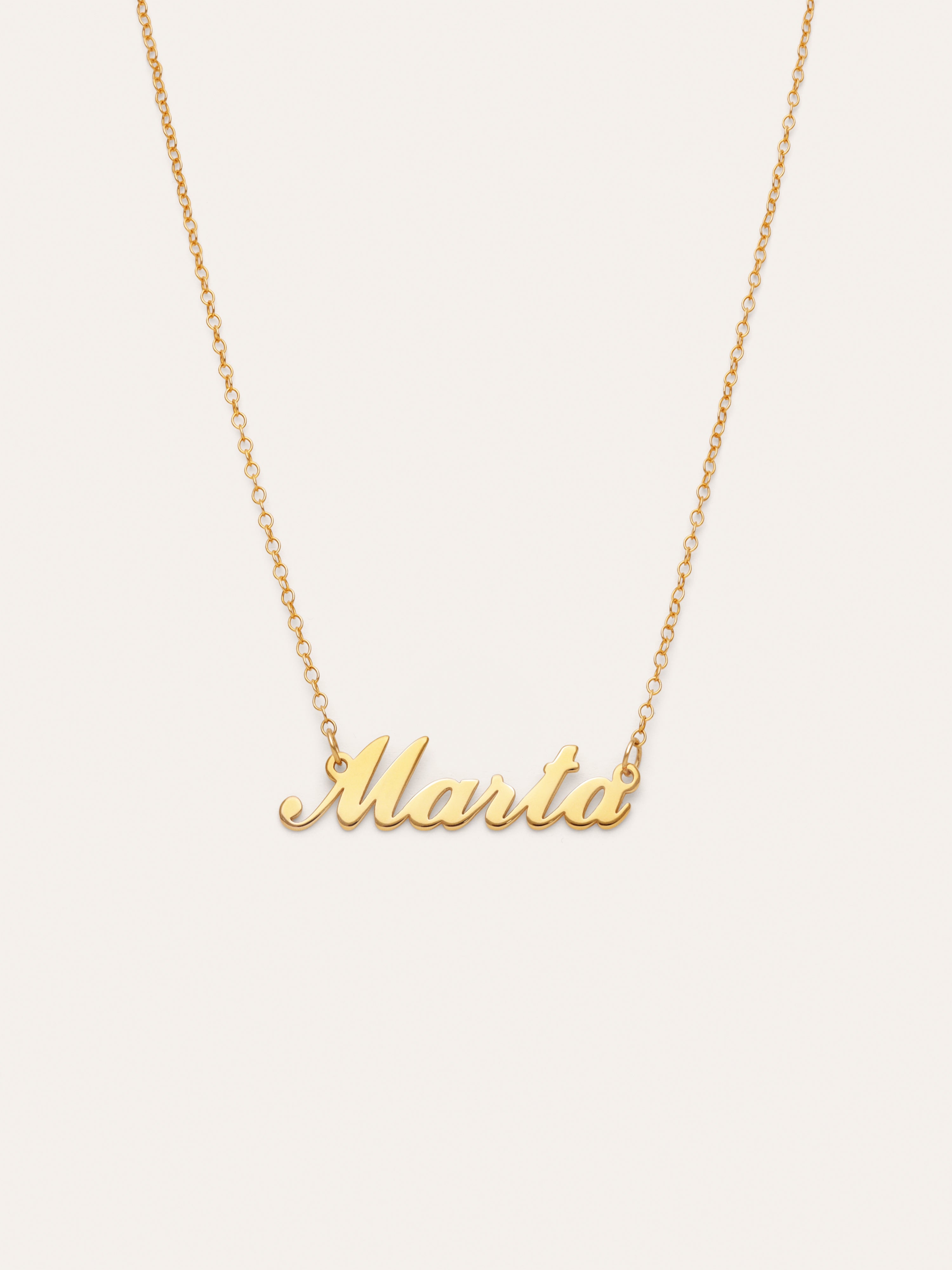 Collar Personalizado Carrie Plata Baño Oro
