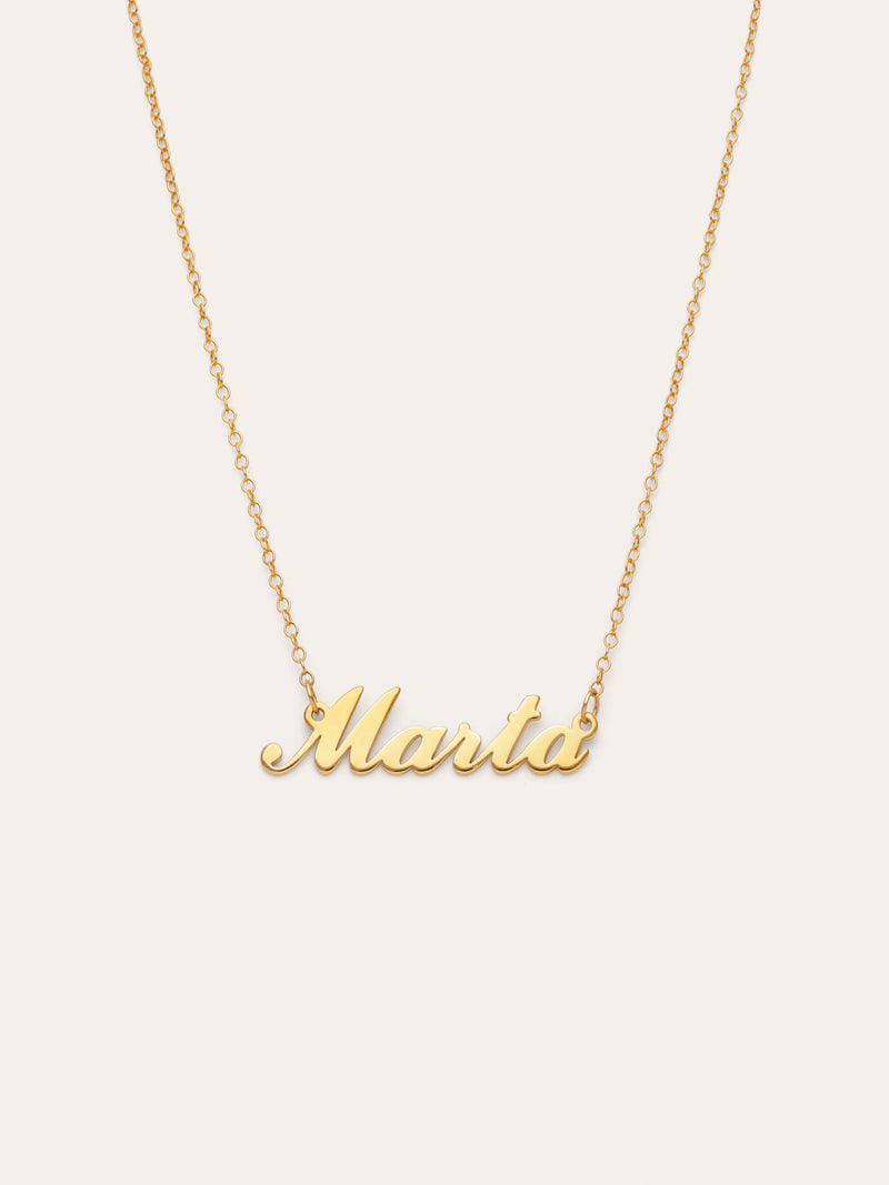 Collar Personalizado Carrie Plata Baño Oro