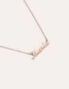 Collar Personalizado Carrie Plata Baño Oro Rosa