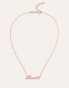 Collar Personalizado Carrie Plata Baño Oro Rosa